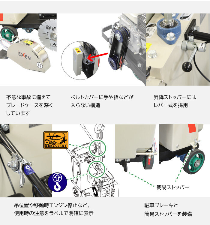 湿式半自走カッター（ホンダエンジン）