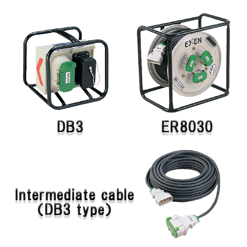 Power distribution box / Intermediate cord / Cord reel