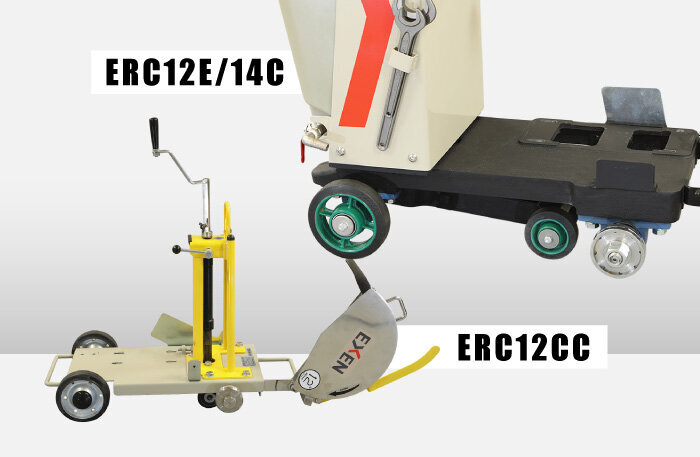 Hand-pushed concrete saw wet type