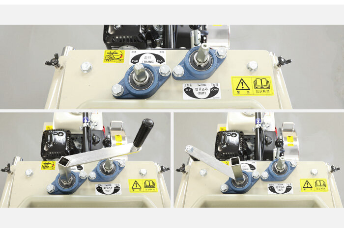 Semi-self-propelled concrete saw wet type