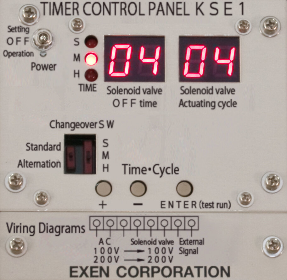 Timer control panel for Air Knocker and Blaster, Model KSE1