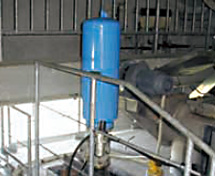 Example of an installation for clearing blockages in a calcium chloride storage tank