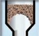 Cross-sectional view of an arching condition.