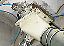 Example of blockage elimination and flow assistance for flour